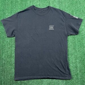 Glock T-Shirt Men's Black Large‎ Gun Cotton Perfection Logo Graphic Short Sleeve